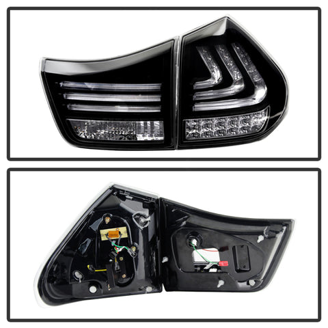 Spyder Lexus RX330/RX350 04-09 LED Tail Lights Black ALT-YD-LRX04-LED-BK - 5080837