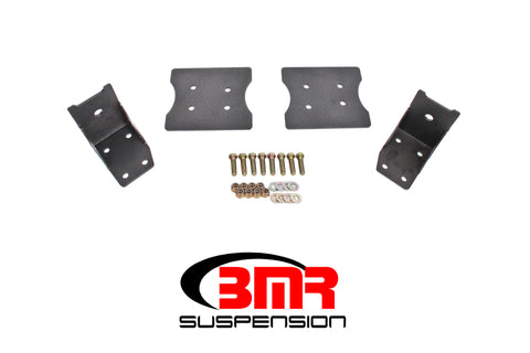 BMR 79-04 Fox Mustang Lower Torque Box Reinforcement Plates - Black Hammertone - TBR003H