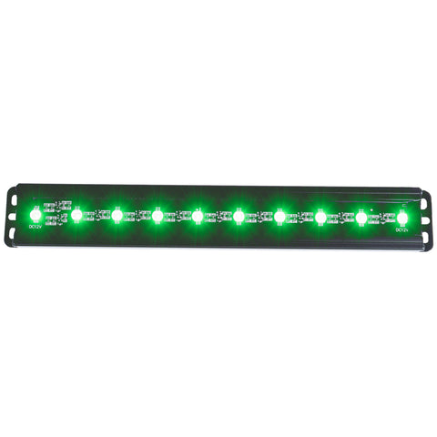 ANZO Universal 12in Slimline LED Light Bar (Green) - 861151