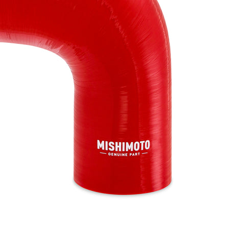 Mishimoto Silicone Reducer Coupler 90 Degree 2in to 2.5in - Red - MMCP-R90-2025RD