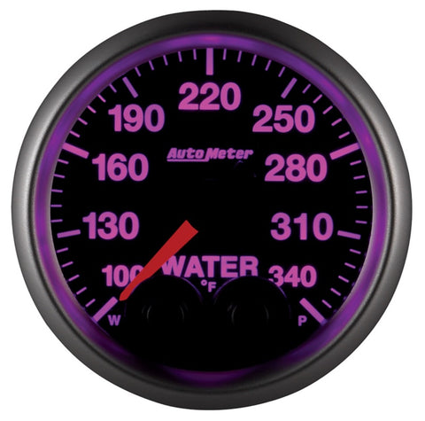 Autometer Elite 52mm 100-340 Deg F Water Temperature Peak and Warn Gauge w/ Electonic Control - 5655