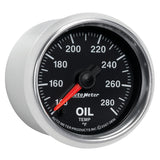 Autometer GS Series 2-1/16in Oil Temperature Gauge 140-280 Degrees Electric Full Sweep - 3856