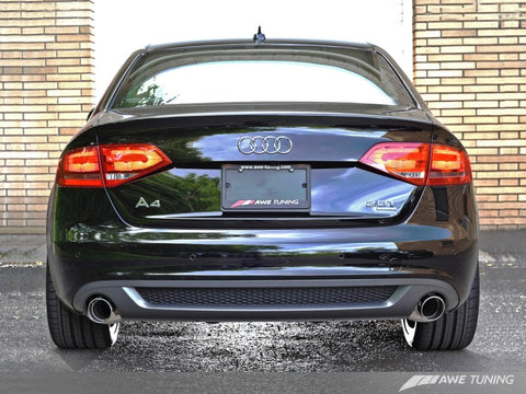 AWE Tuning Audi B8 A4 Touring Edition Exhaust - Dual Outlet Diamond Black Tips - 3015-33022