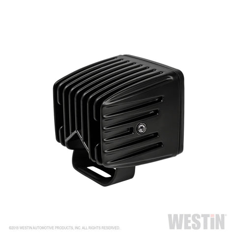 Westin HyperQ LED Auxiliary Lights 3in x 3in cube 20w Flood - Black - 09-12205B-PR