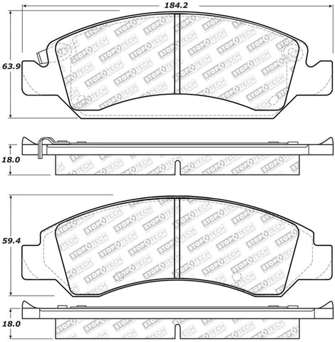 StopTech Street Select Brake Pads - Front/Rear - 305.13630