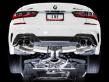 AWE Tuning 2019+ BMW M340i (G20) Resonated Touring Edition Exhaust - Quad Chrome Silver Tips - 3015-42150