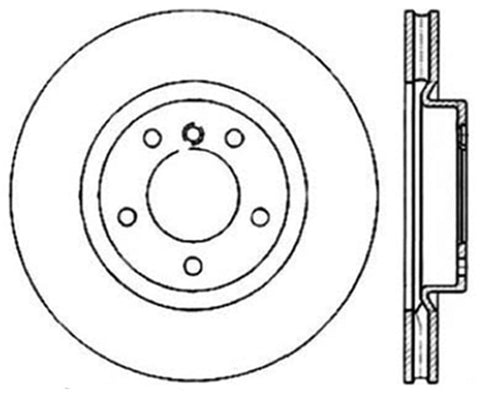 StopTech 98-02 BMW Z3 Drilled Right Front Rotor - 128.34039R