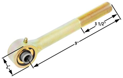 RockJock Johnny Joint Rod End 2in Narrow Forged Long Shank 1in-14 RH Threads 1.800in x .630in Ball - RJ-305300-102