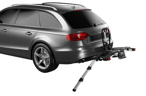 Thule EasyFold XT 2 - Fully Foldable Platform Hitch Bike Rack (Up to 2 Bikes) - Black/Silver - 903202