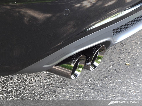 AWE Tuning Audi B8 A4 Touring Edition Exhaust - Single Side Diamond Black Tips - 3015-23010