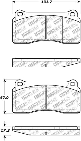 StopTech Street Select Brake Pads - 00-06 Jaguar XKR - 305.08100