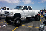 N-Fab Nerf Step 92-00 Chevy-GMC 2500/3500 Crew Cab 8ft Bed - Gloss Black - Bed Access - 3in - C92115CC-6