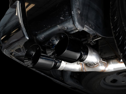 AWE Tuning 09-18 RAM 1500 5.7L (w/o Cutout) 0FG Single Side Exit Cat-Back Exhaust - Diamond Blk Tips - 3015-33309