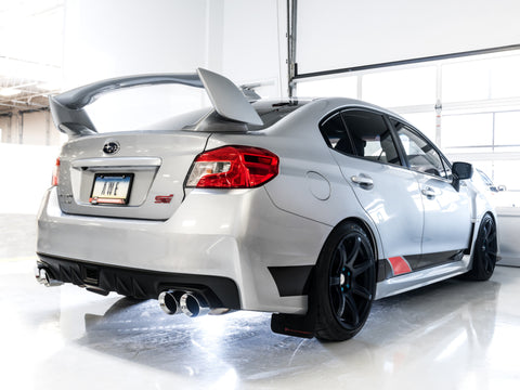 AWE Tuning Subaru STI VA / WRX GV / STI GV Sedan Touring Edition Exhaust - Chrome Silver Tip (102mm) - 3015-42104