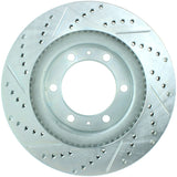 StopTech Select Sport 12-14 Toyota FJ Cruiser SportStop Slotted & Drilled Front Left Rotor - 227.44129L