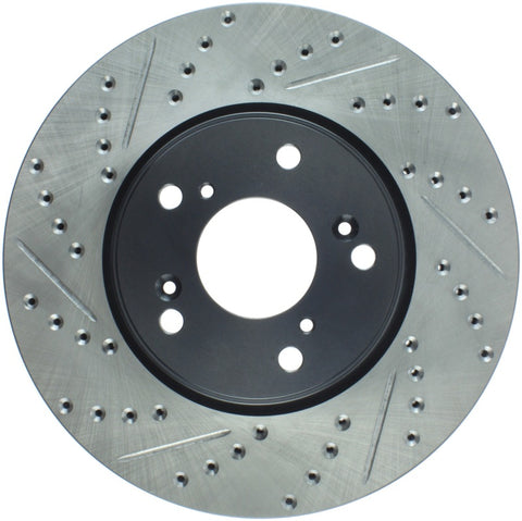 StopTech Slotted & Drilled Sport Brake Rotor Front Right 13 Honda Accord Sport - 127.40086R