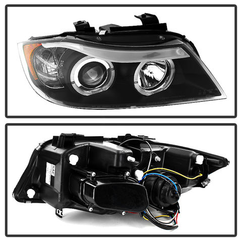 Spyder BMW E90 3-Series 06-08 Projector LED Halo Amber Reflctr Rplc Bulb Blk PRO-YD-BMWE9005-AM-BK - 5009005