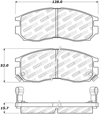 StopTech Street Touring 4/89-99 Mitsubishi Eclipse GST Front Brake Pads - 308.04840