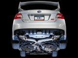 AWE Tuning Subaru STI VA / WRX GV / STI GV Sedan Touring Edition Exhaust - Chrome Silver Tip (102mm) - 3015-42104