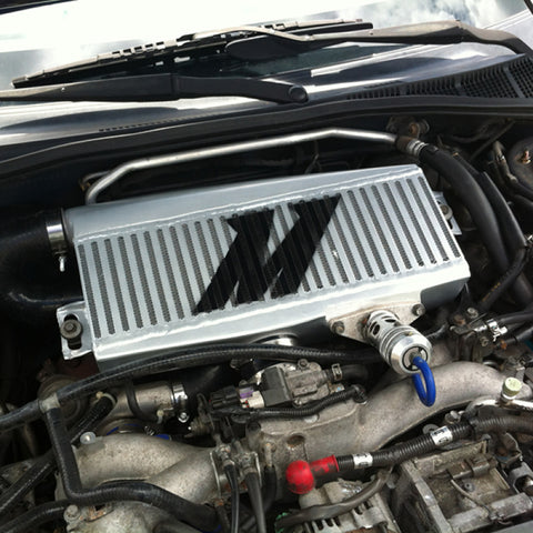 Mishimoto Subaru 02-07 WRX/04-07 STi Top-Mount Intercooler Kit - Powder Coated Black & Black Hoses - MMTMIC-WRX-01BKBK