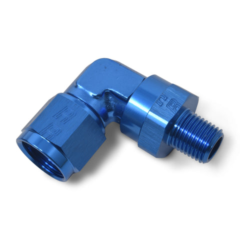 Russell Performance -10 AN 90 Degree Female to Male 1/2in Swivel NPT Fitting - 614010