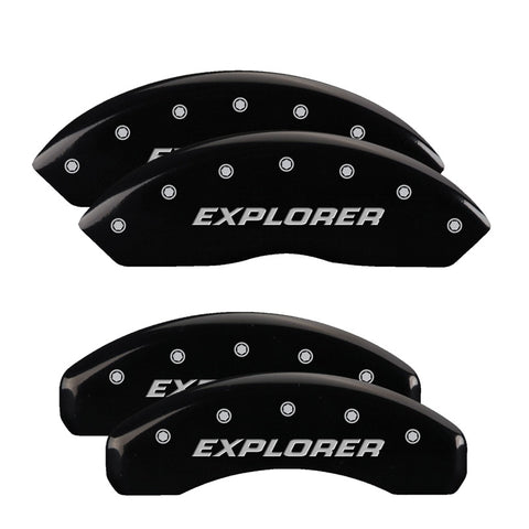 MGP 4 Caliper Covers Engraved Front & Rear MGP Black finish silver ch - 10024SMGPBK