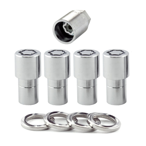 McGard Wheel Lock Nut Set - 4pk. (Long Shank Seat) 1/2-20 / 13/16 Hex / 1.75in. Length - Chrome - 22140