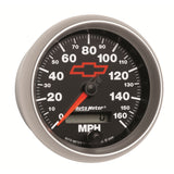 Autometer Speedometer 3-3/8in, 0-160 MPH, Elec. Programmable - Bowtie Black - 3688-00406