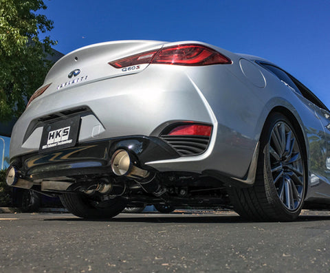 HKS 2017 Infiniti Q60 (RWD) Dual Hi-Power Titanium Tip Catback Exhaust - 31014-KN001