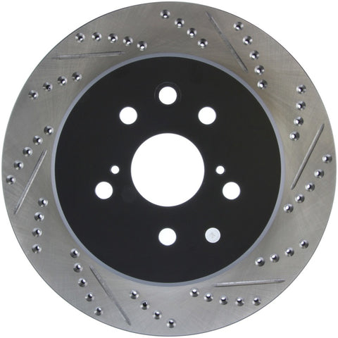 StopTech Slotted & Drilled Sport Brake Rotor Left Rear 13-14 Lexus GS300/350/400/430 - 127.44189L