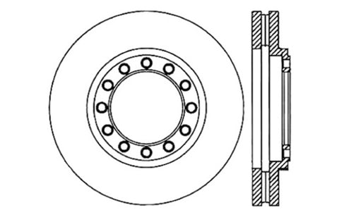 StopTech Slotted & Drilled Sport Brake Rotor - 127.43016R