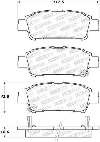 StopTech Street Brake Pads - 308.09950