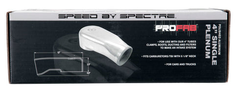 Spectre Plenum 4in. OD x 9in. (Air Cleaner to Stud Inlet) - Single - 9849