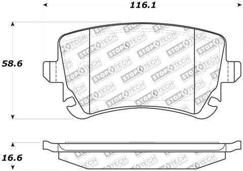 StopTech Street Touring 07-09 Audi RS4 Rear Pads - 308.10180