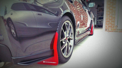 Rally Armor 15-21 Subaru WRX/STI (Sedan ONLY) Black UR Mud Flap w/ Red Logo - MF32-UR-BLK/RD