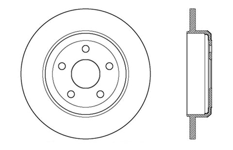 StopTech Drilled Sport Brake Rotor 11-17 Jeep Grand Cherokee (Excludes SRT8) - 128.58005L