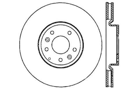 StopTech Drilled Sport Brake Rotor - 128.45071R