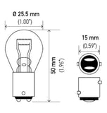 Hella Bulb 2057 12V 27/7W BAY15d S8 - 2057