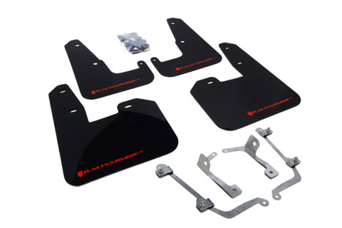 Rally Armor 08-11 Subaru STI (Hatch Only) / 11-14 WRX (Hatch Only) Black UR Mud Flap w/Red Logo - MF15-UR-BLK/RD