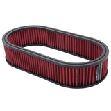 Edelbrock Air Cleaner Element Oval 2 5In Tall Red w/ White Strip - 1226