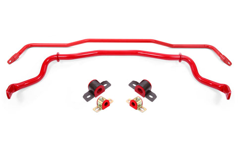 BMR 15-22 S550 Mustang Sway Bar Kit with Bushings Front and Rear Red - SB760R