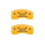 MGP 4 Caliper Covers Engraved F & R Chevy Racing Yellow Finish Black Char 2002 Chevrolet Impala - 14050SBRCYL