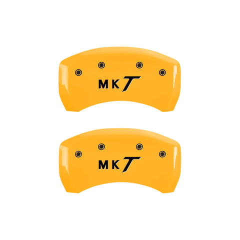 MGP 4 Caliper Covers Engraved Front Lincoln Engraved Rear MKT Yellow finish black ch - 36020SLMTYL