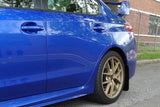 Rally Armor 15-21 Subaru WRX/STI (Sedan ONLY) Black UR Mud Flap w/ Light Blue Logo - MF32-UR-BLK/LBL