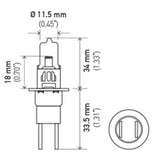 Hella Bulb H3C 12V 55W Xen Wht Xb (2) - H71071322