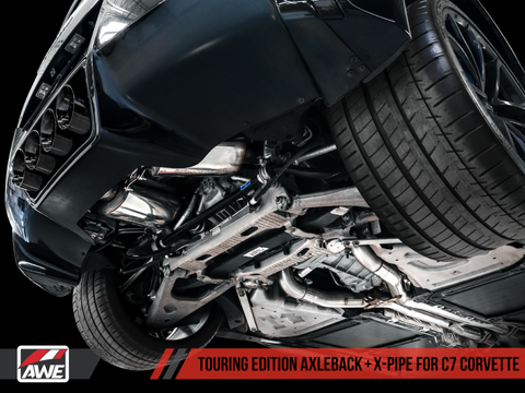 AWE Tuning 14-19 Chevy Corvette C7 Z06/ZR1 (w/o AFM) Touring Edition Axle-Back Exhaust w/Chrome Tips - 3015-42133