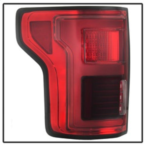 Spyder 15-18 Ford F-150 LED Tail Lights (w/Blind Spot) - Red Clear (ALT-YD-FF15015BS-LBLED-RC) - 5085320