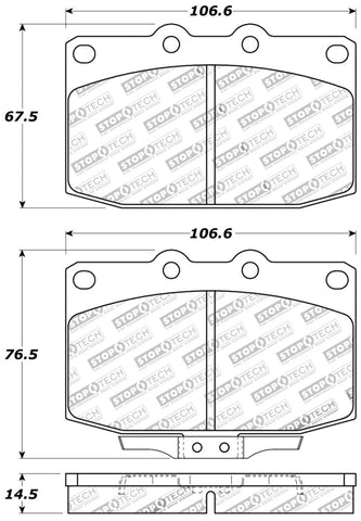 StopTech Performance 89-95 Mazda RX7 Front Brake Pads - 309.03310