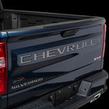 Putco 2020 Chevy Silv 2500/3500 Blk Platinum Tailgate Letters - CHEVROLET - Stamped Version - 55551BPGM