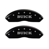 MGP 4 Caliper Covers Engraved Front Buick Engraved Rear Buick Shield Black finish silver ch - 49003SBSHBK